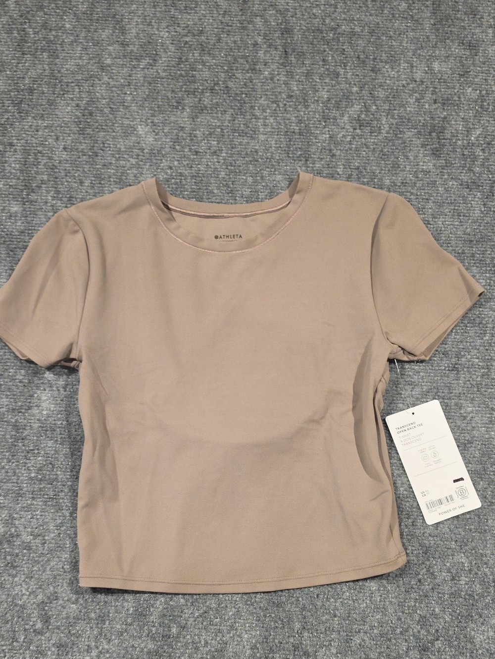 Athleta Transcend Open Back Tee XS NWT